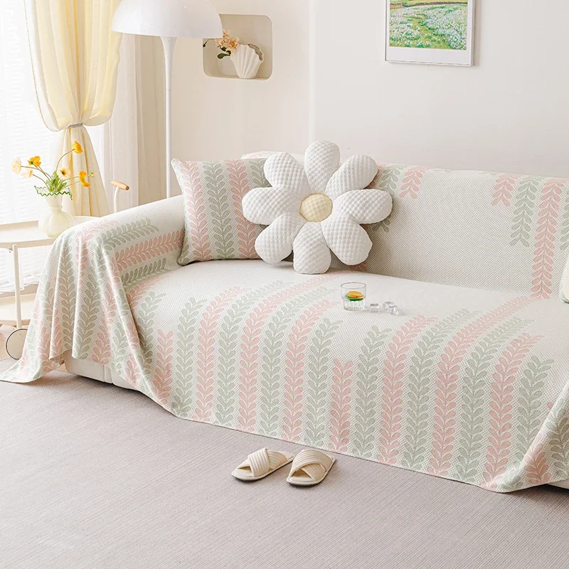 Cool Feeling Summer Sofa Cover Soft Skin-friendly Breathable Couch Covers One-piece Multi-functional Sofa Towel Shawl Blanket