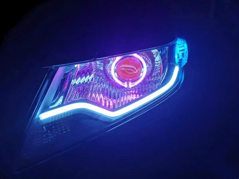 For CITY LED Headlight assembly DRL daytime running light lamp angel devil eye Car accessories