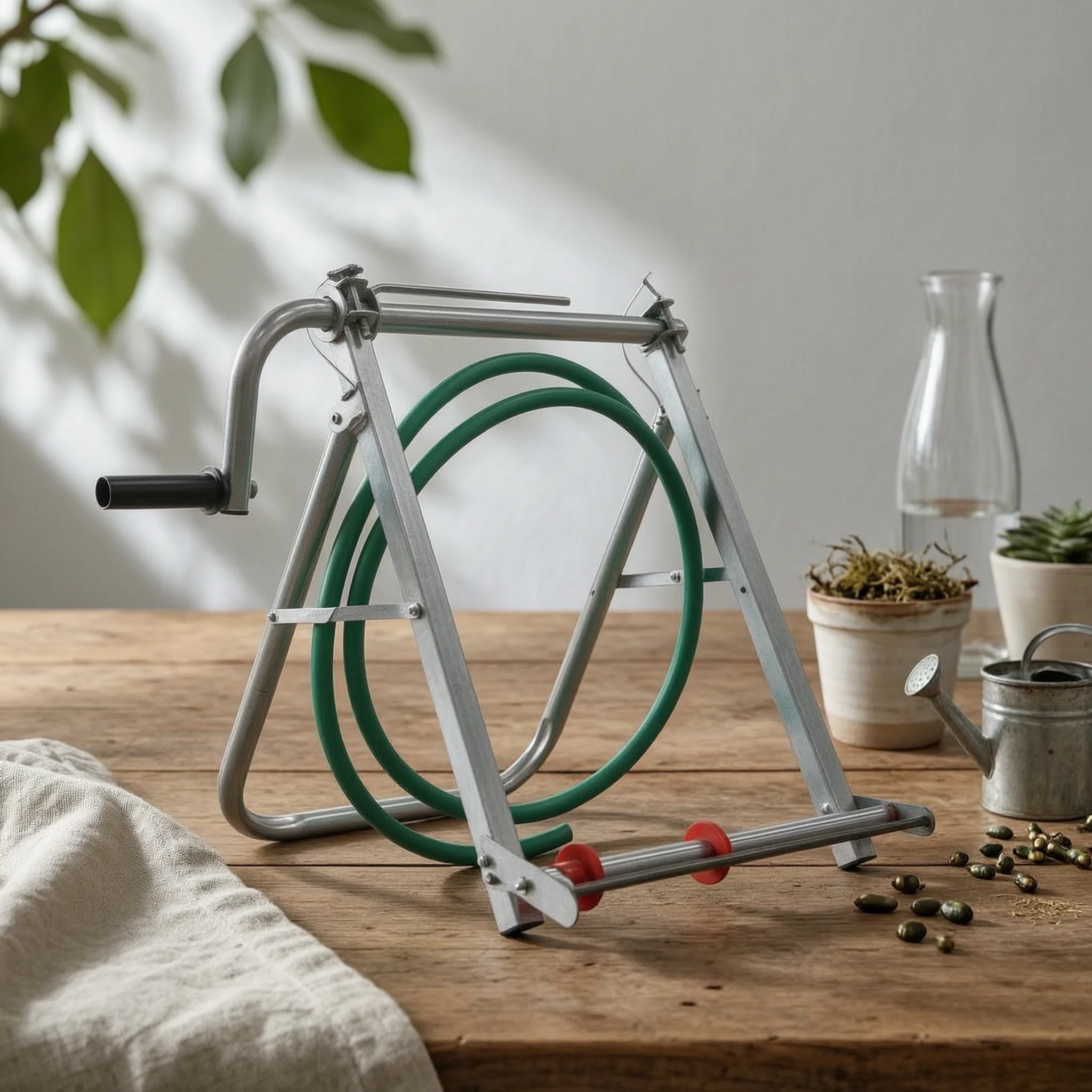 

Manual Crank Hose Reel Foldable Floor Hose Reel Farm Tool Detachable Outdoor Equipment for Irrigation, Garden