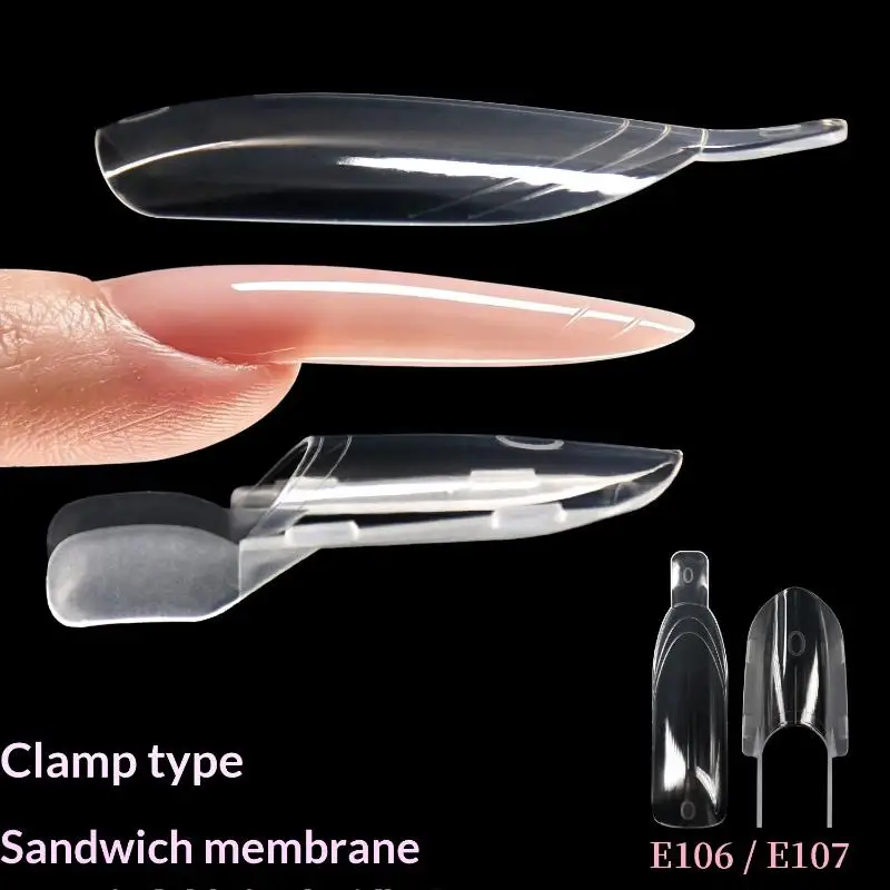 New·Sandwich Dual Nail Template Quick Extension Nail Form Double Template Nail Extension Top Mold Bottom Nail
