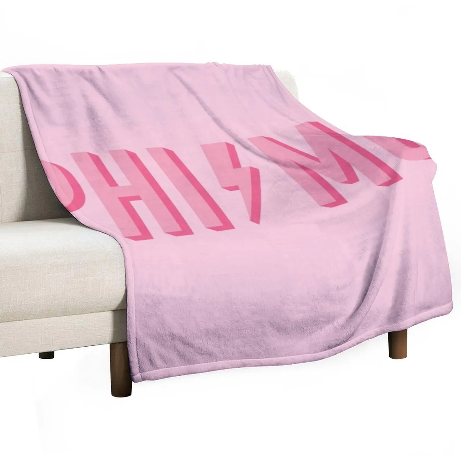 

Phi Mu Pink Lightning Throw Blanket Bed Fashionable Kid'S Furrys Blankets