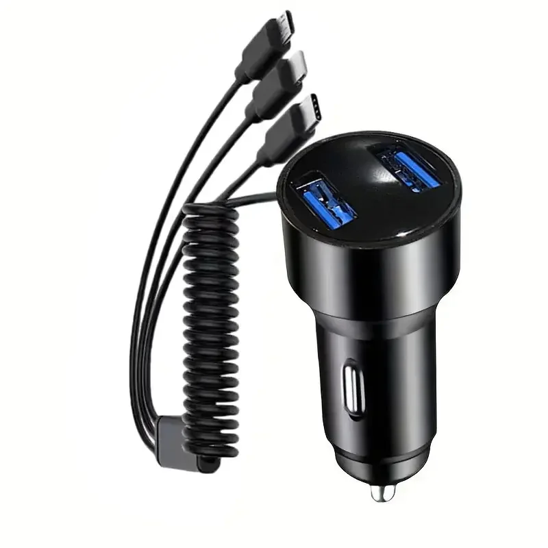 Fast Charging 15W Car Multi-function Wired Car Charger, Suitable for a Variety of Mobile Phone Models