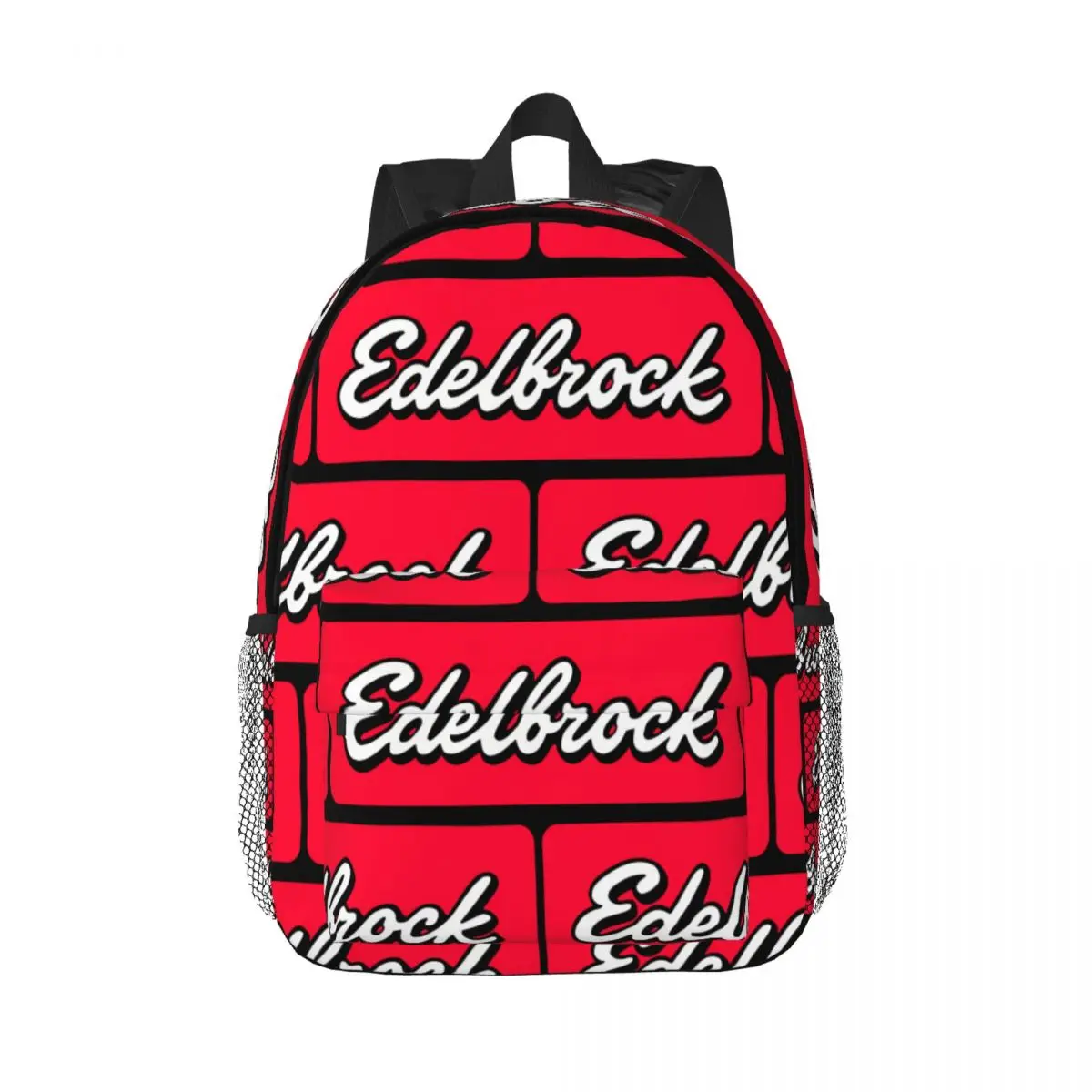 

Edelbrock Logo Backpack Middle High College School Student Bookbag