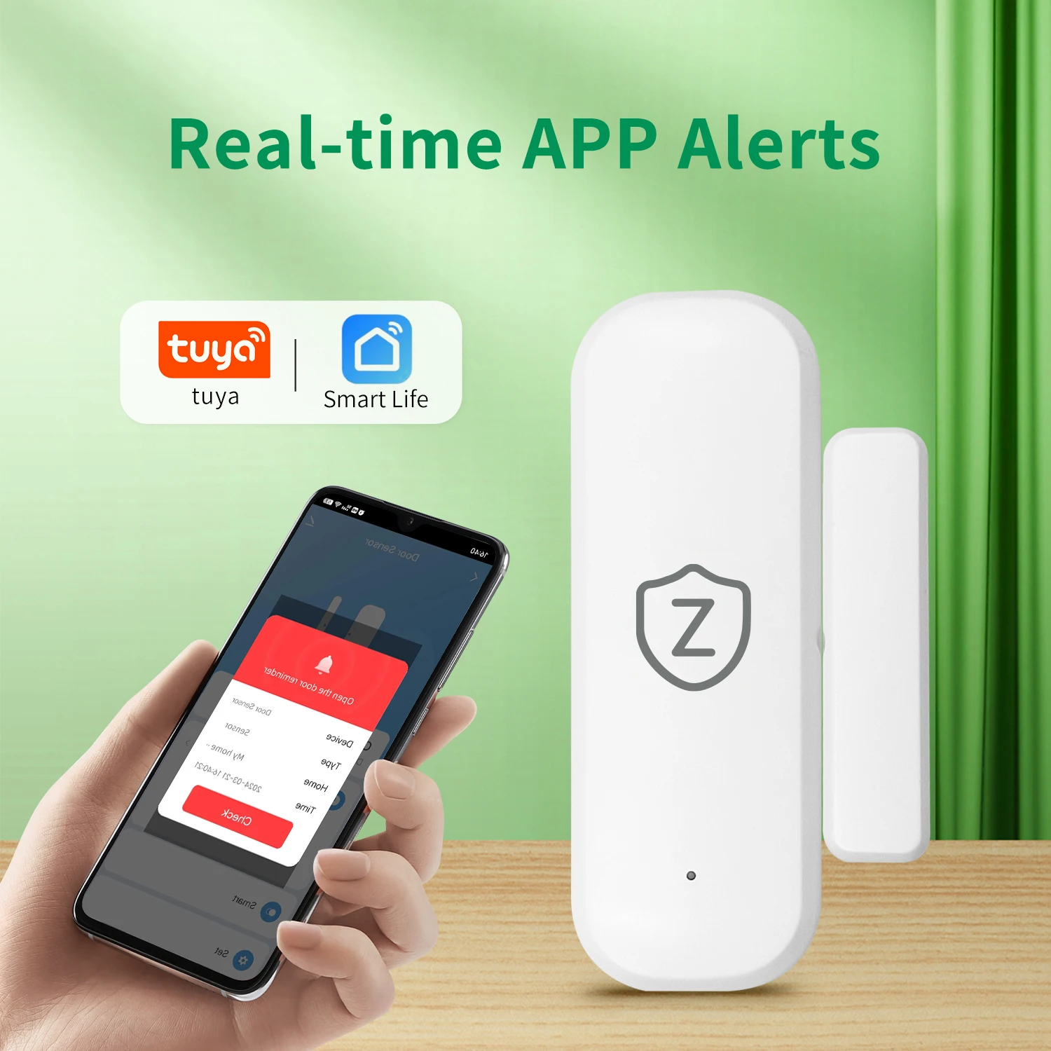 

Tuya Zigbee Door Sensor Device Smart Life Home Automation App Remote Alert Function Support Alexa Google Home