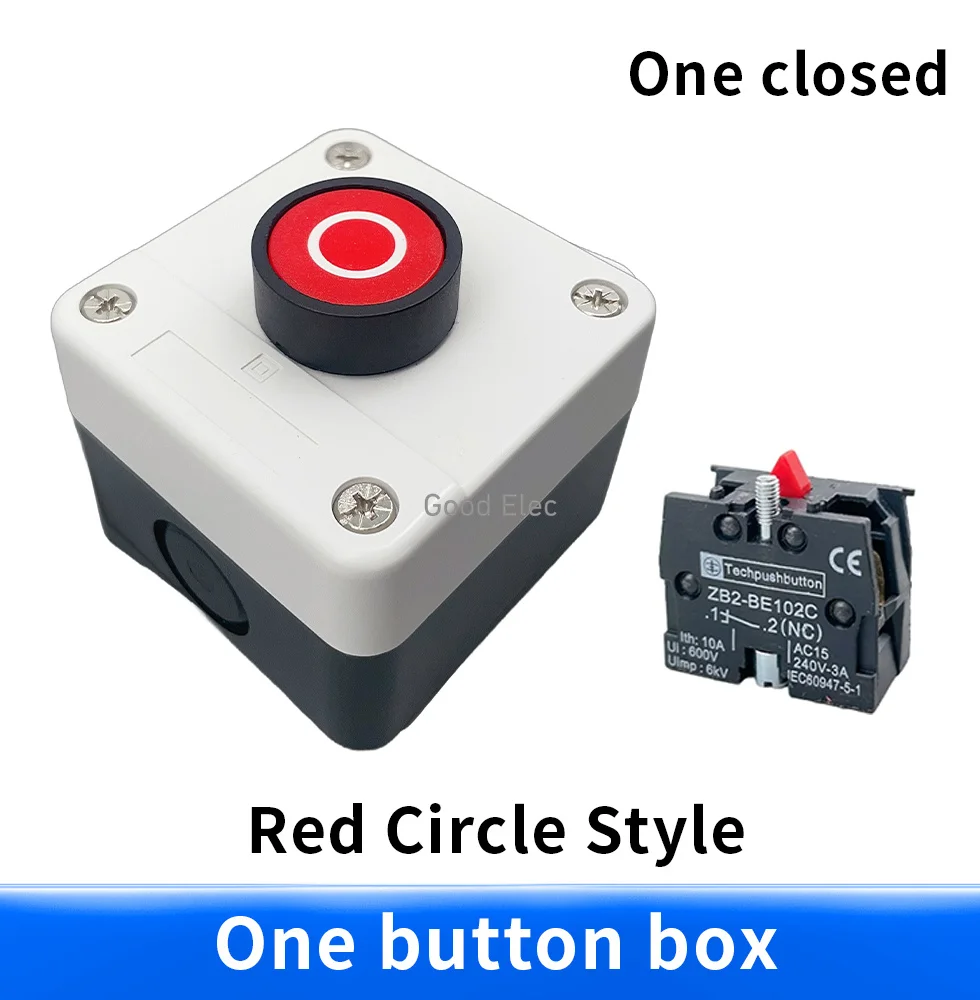 1PCS Outdoor waterproof button switch control box 22 aperture indicator light box start stop XB2 switch control box