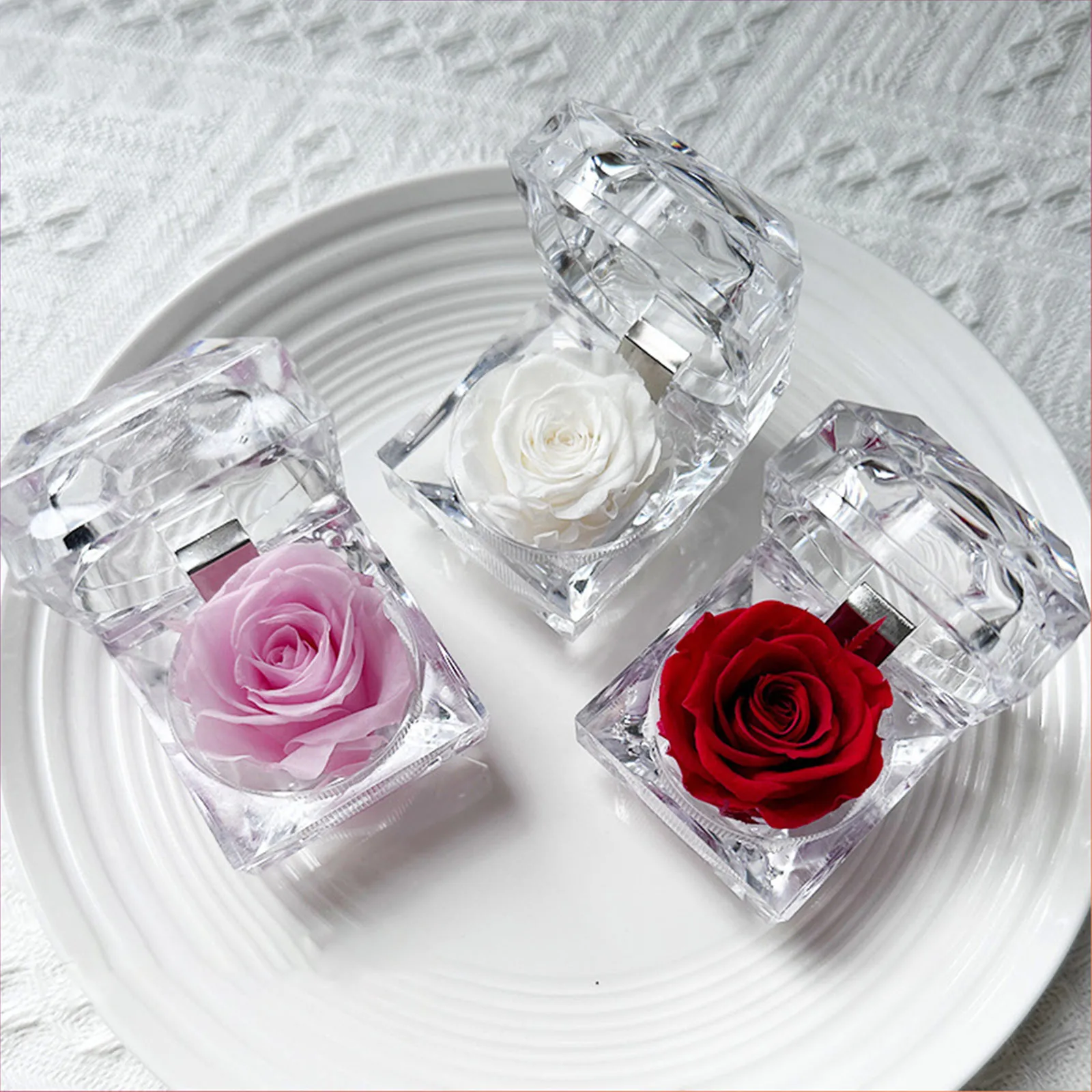 Eternal Rose Preserved Flower Rose Never Withered Rose Gift For Valentine'S Day Birthday And Anniversary With Drawer Gift Box