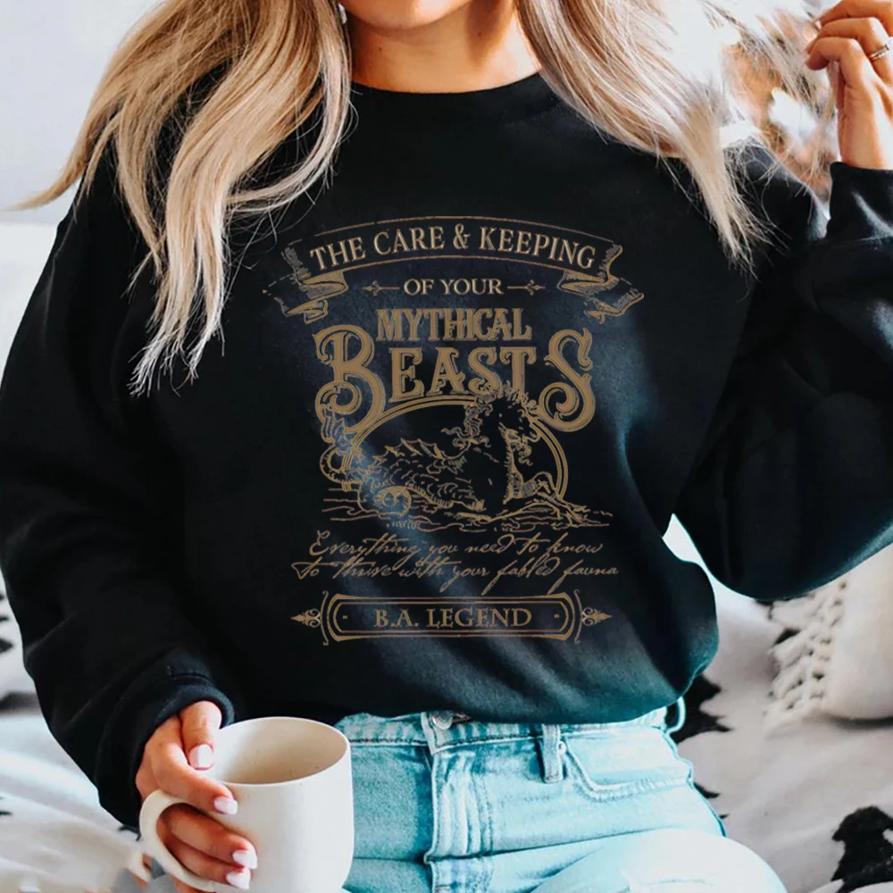 2026 Mythical Sweatshirt Greek Mythology Bookish Shirt Fantastic Beasts HP Wizard Jumper Magic School Witch Creatures Sweatshirt