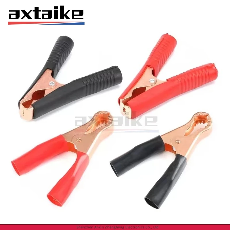 

50A 100A Red + Black Crocodile Car Caravan Van Battery Test Lead Clips Alligator Clips Strongly Thickened Car Ignition Clamp