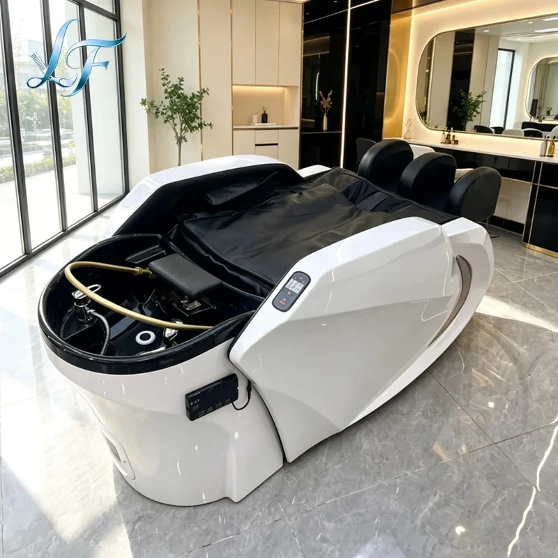 Premium Electric Massage Shampoo Bed Hair Washing Chair Fully Adjustable Recliner Backwash Unit for Wellness Center