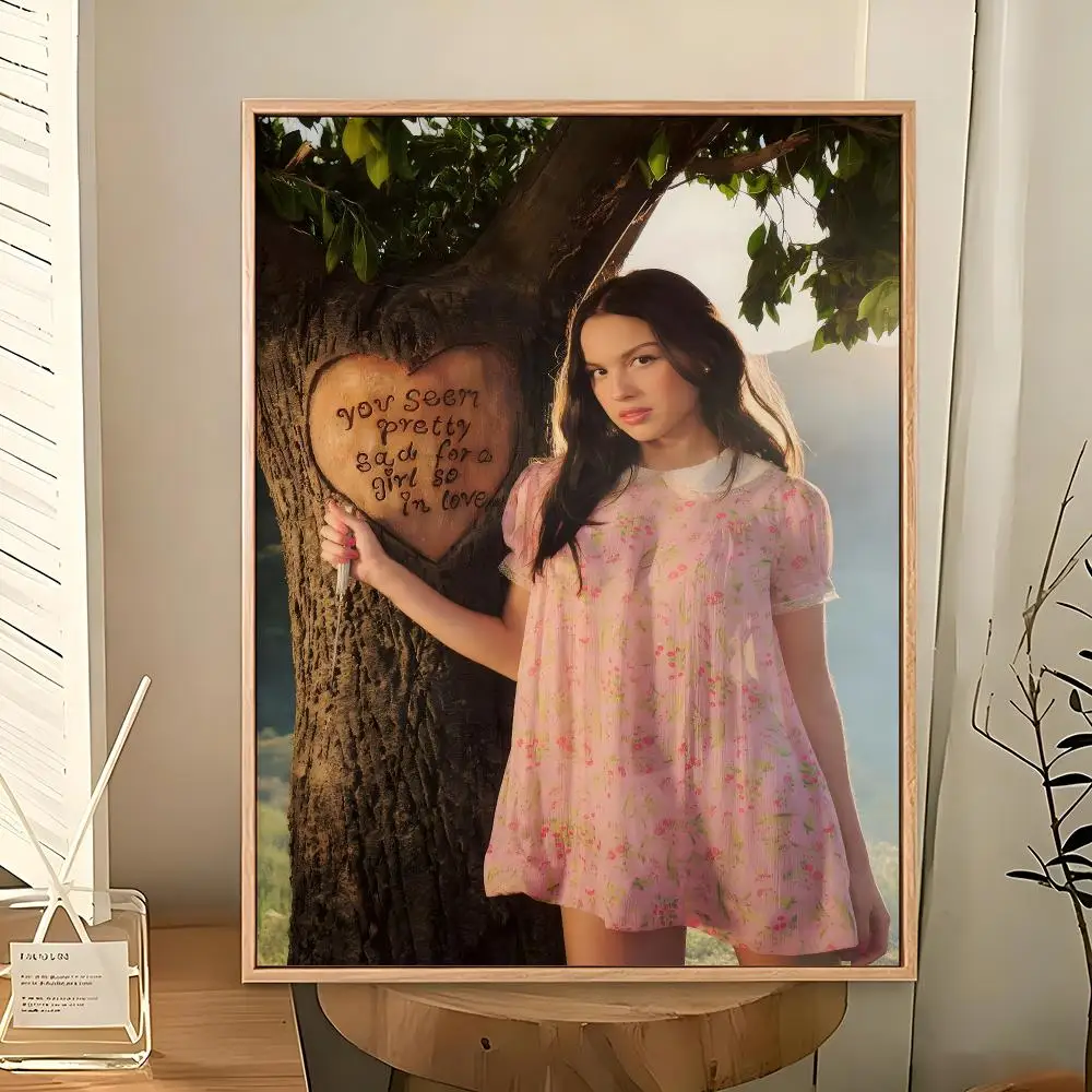 Musik Olivia Rodrigo Pop-Sängerin Poster PP Dekoratives Poster Wasserfester Druck Apartment Studentenwohnheim Büro Café Geschenk – Detail 15