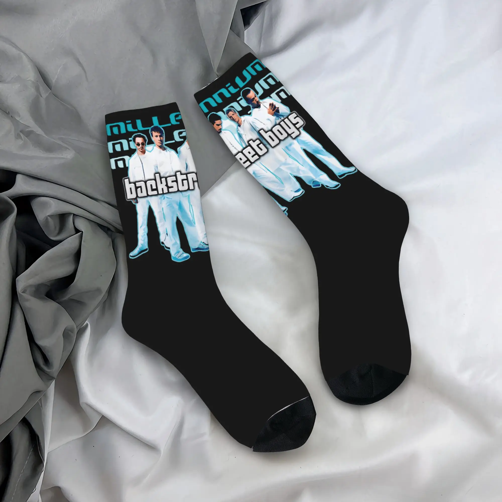 Backstreets Boy Stockings Band Vintage Socks Men Breathable Socks Winter Skateboard Graphic Anti-Slip Socks Birthday Present