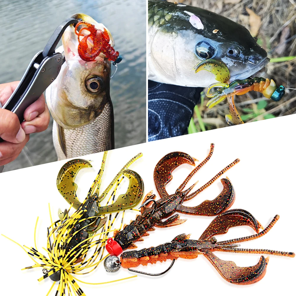 Spinpoler 6.5cm Crawfish Soft Fishing Lure Shrimp Craw Crazy Bait  Artificial Floating TPE Salted UV Attractive Salt Bass Pesca - AliExpress 18