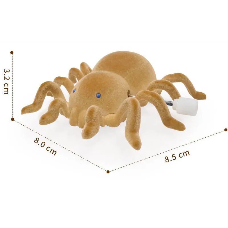 สมจริง Wind Up Flocking แมงมุมน่ากลัวของเล่นวันเอพริลฟูลส์ของเล่นเล่นตลกจําลองแมงมุมเด็กสนุก Interactive Clockwork ของเล่น