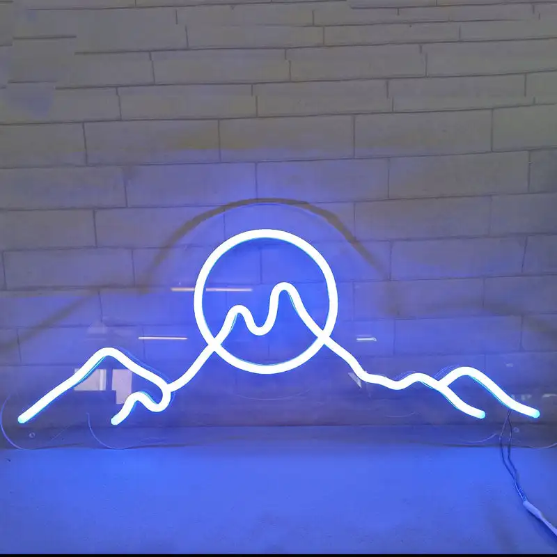 Imagem -05 - Led Sun Mountain Neon Light Sunrise Home Decor Sunconjunto Wall Art Decoração do Quarto Interior Lâmpada Usb Natal e Presente de Aniversário 5v