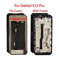 Original Tested For Oukitel K13 Pro LCD Display With Frame Touch Screen Digitizer Replacement With Scratches and Glue Marks