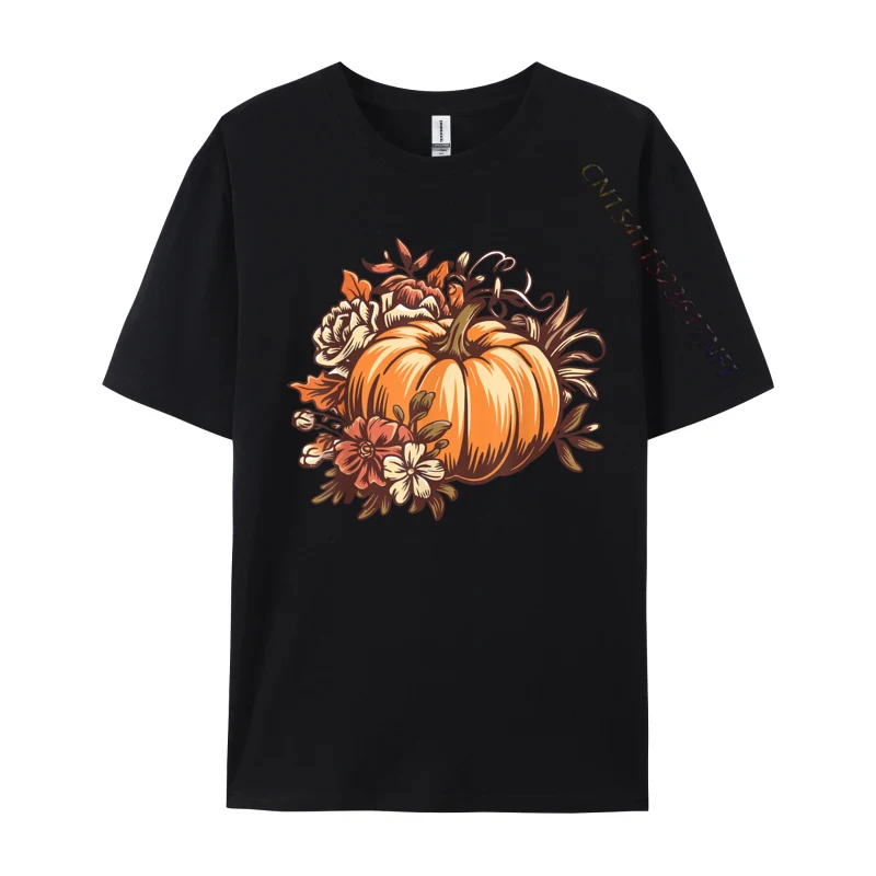 

Fall Women Vintage Pumpkin Autumn Thanksgiving Print Printed Autumn Tops Shirt Plain Cotton Tshirts Men T-Shirt Drop Shipping