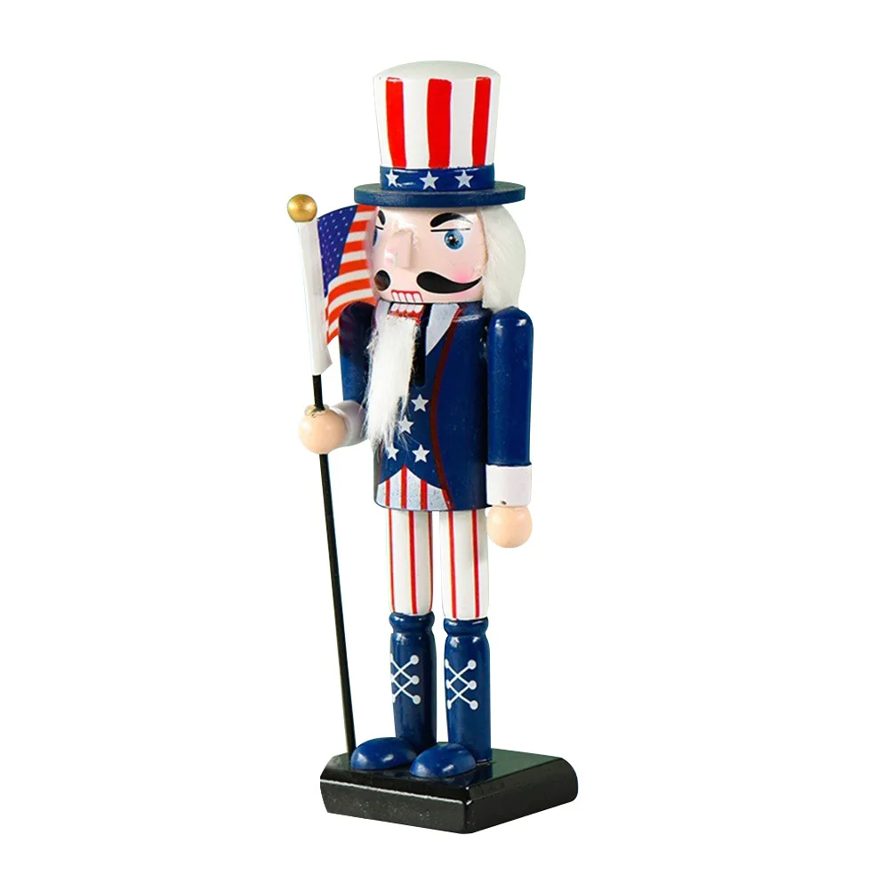 

Nutcracker Independence Day Soldier Ornament Creative Holiday Scene Decoration Cute Party Adornment Soldier Festival Decor