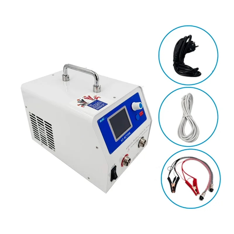 50A Electronic Load Battery Capacity Tester 0.3-5V 1-2000Ah for 18650 LFP LTO NCM Lipo
