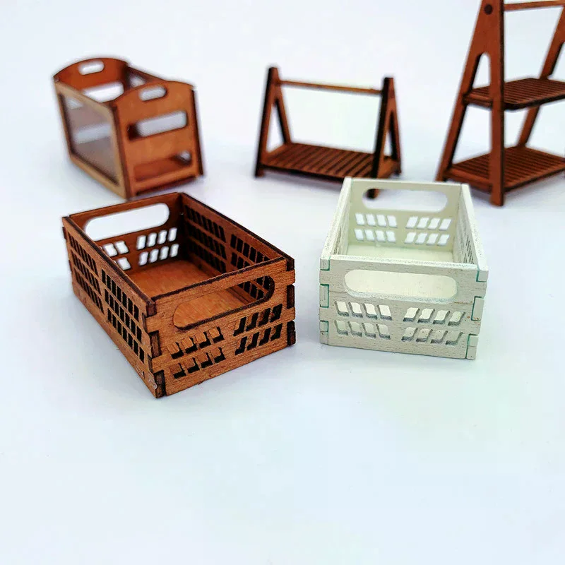 

Dollhouse Decoration Accessories 1/12 Dollhouse Mini Storage Baskets Dolls House Bread Food Basket