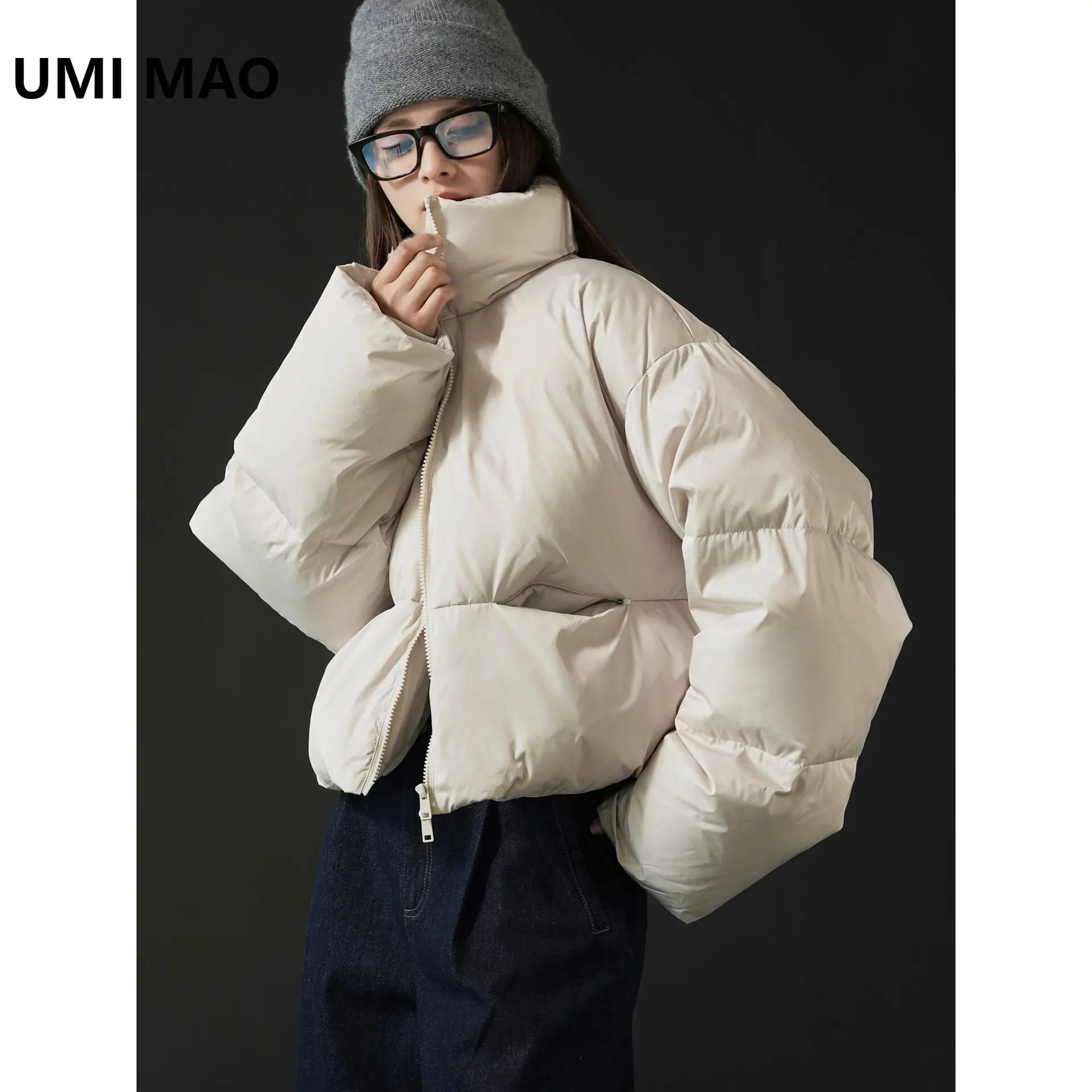 

UMI MAO Winter New French Casual Air Short Long Down Coat 90 Duck Down Jacket Loose And Fluffy Warm Coat For Women