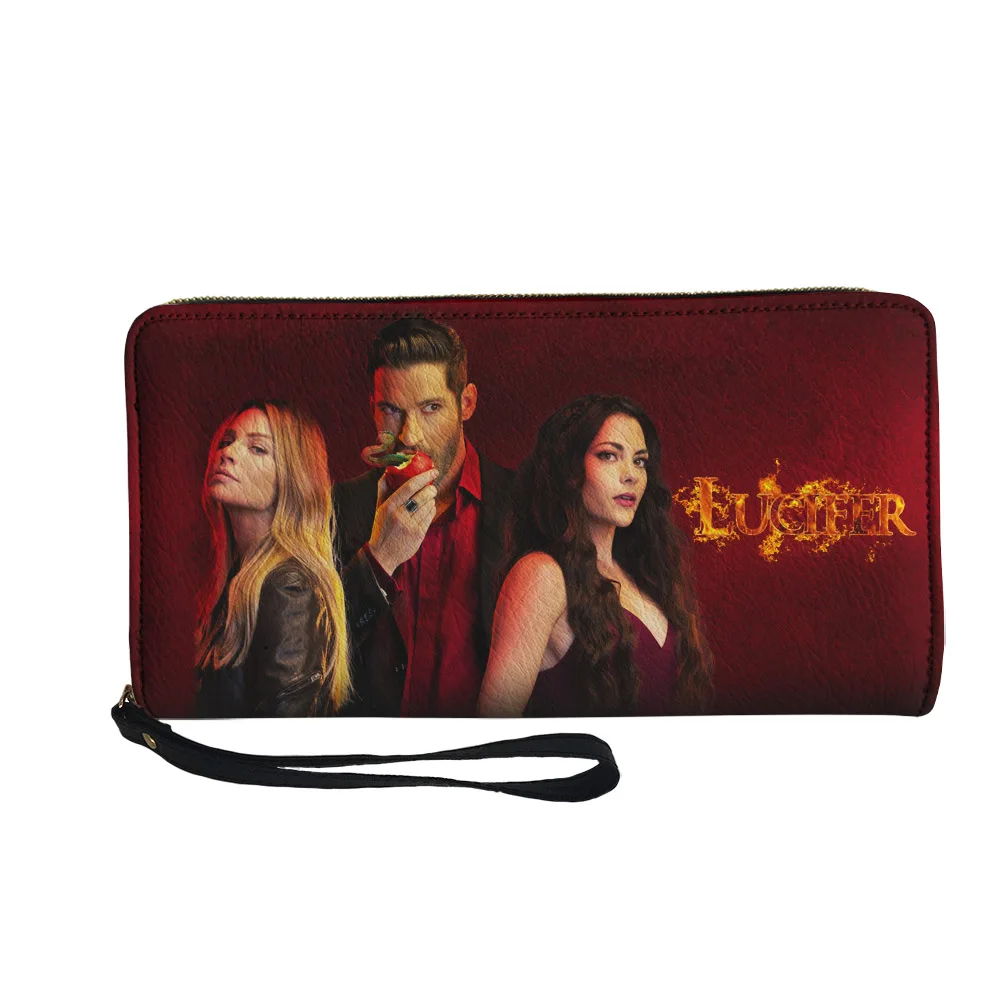 Lucifer TV series Lucifer Morningstar Custom Wallet Purse Sprunki Mens Womens Zipper Long Wallets Double Print Wallet Gift Bag
