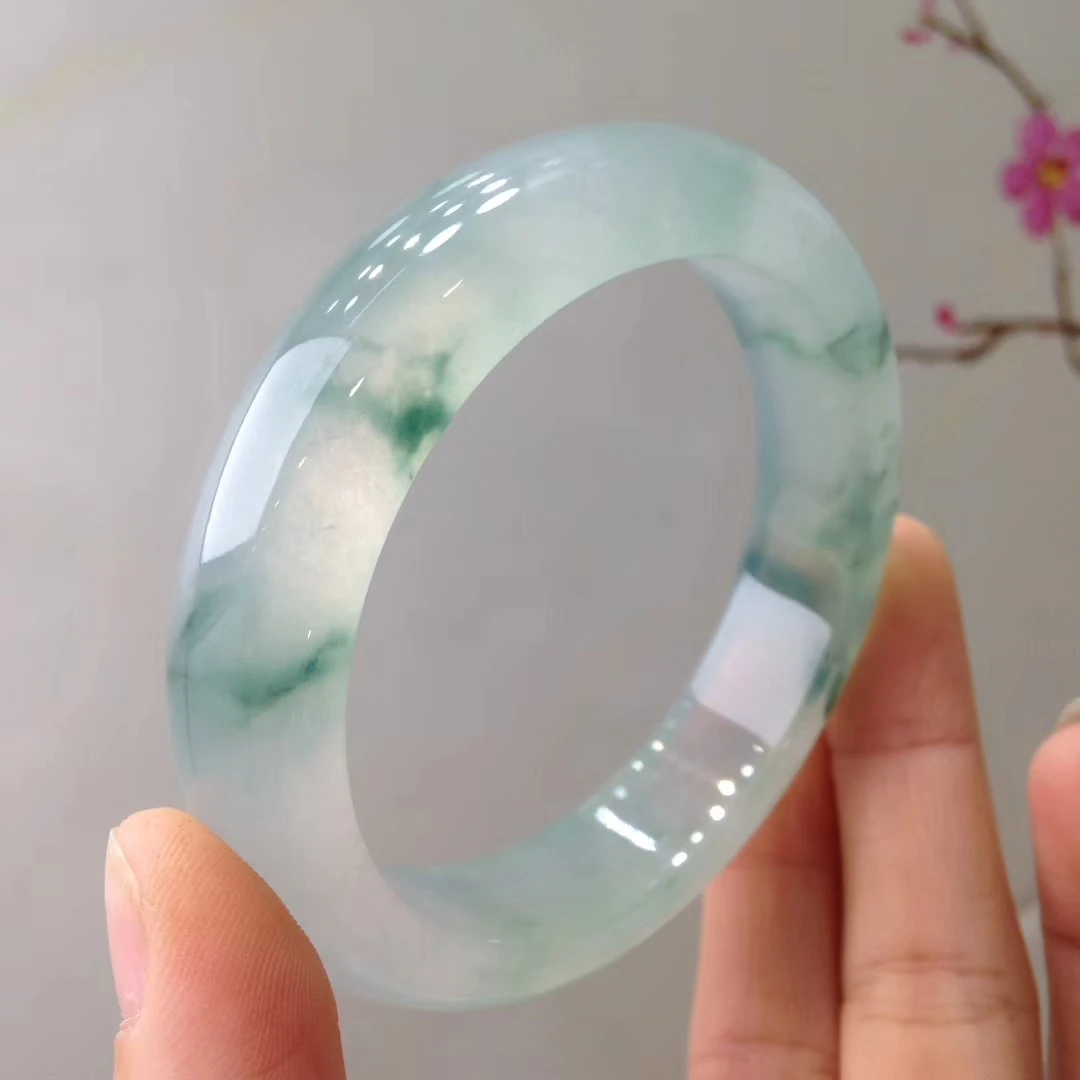 Natural Ice Jade Bracelet Moisturizing Icy High-end Old Pit Bangle Transparent Boutique Jewelry Accessorie