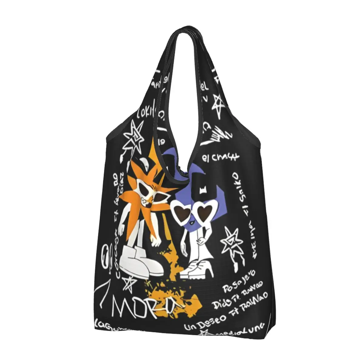 Bolsas de comestibles reutilizables para álbum MORA MICRODOSIS, bolsas de compras plegables y lavables a máquina, bolsa de almacenamiento ecológica grande y ligera
