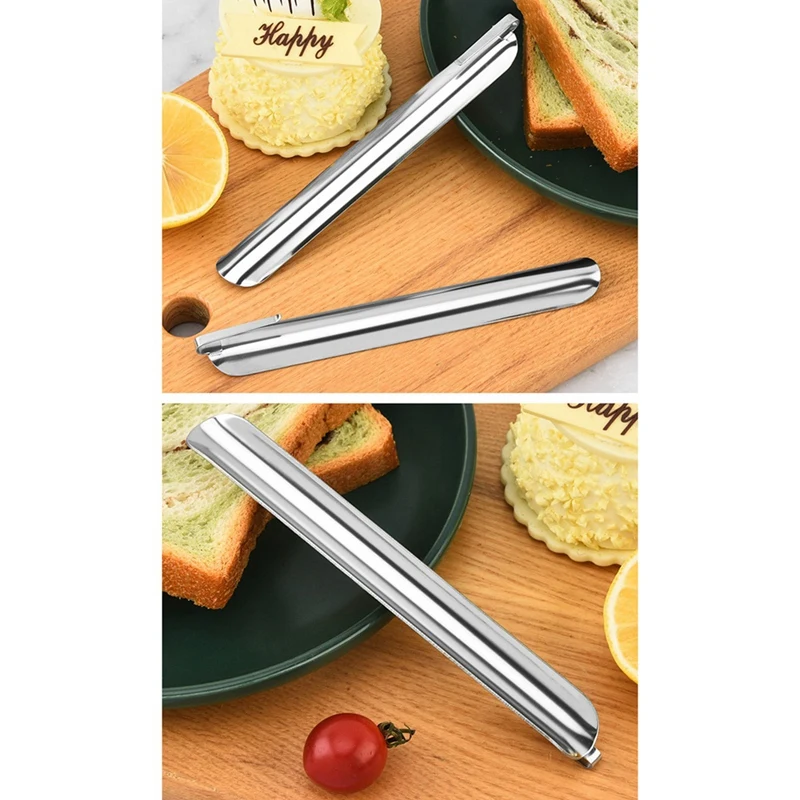 ABKO-barredora de migas de mesa de acero inoxidable, barredora de migas de restaurante con Clip de bolsillo, herramienta de limpieza de migas de mesa para servicio doméstico