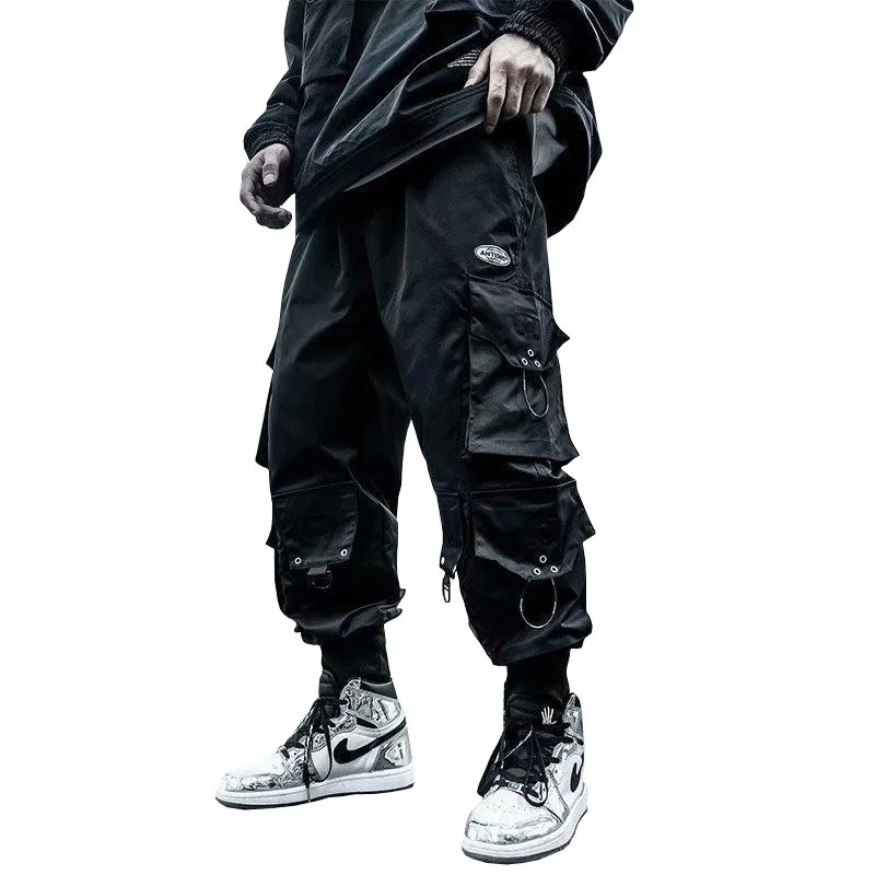 Arens Cargo Pants Men Joggers Hip Hop Techwear Pants Hippie Cargo Trousers for Men Streetwear Plus Size Pockets Oversize A18