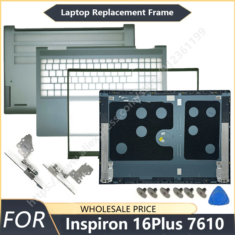 

NEW For Dell Inspiron 16Plus 7610 Laptop LCD Back Cover Front Bezel Palmrest Bottom Case replacement parts Shell Hinge