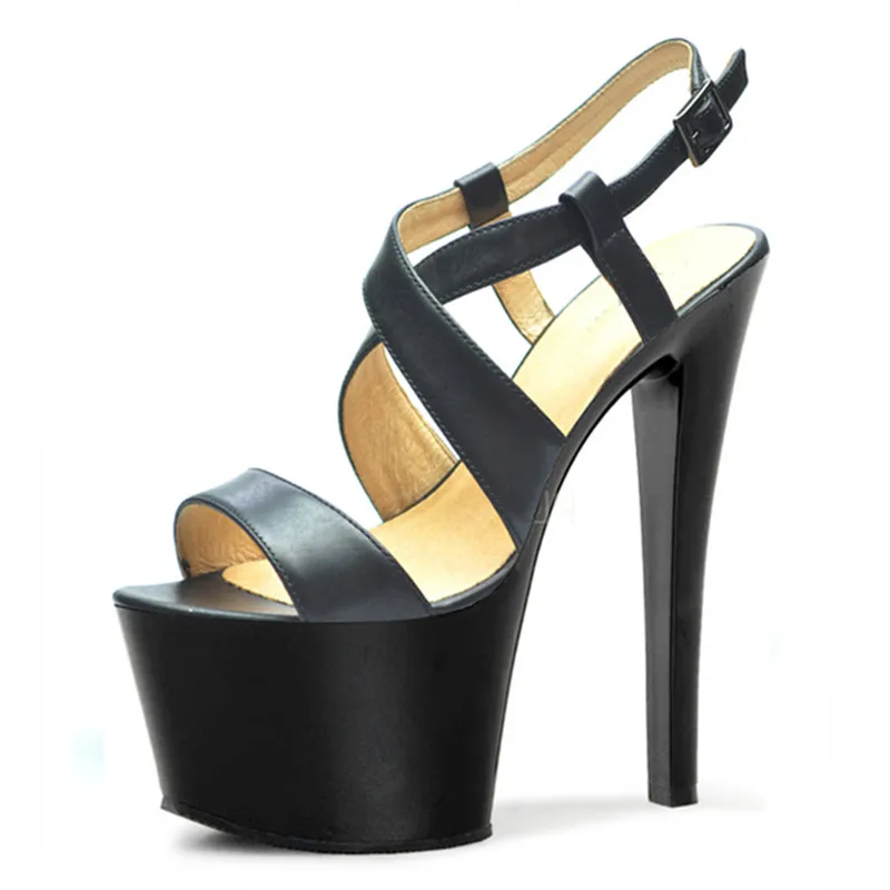 

Новые женские туфли на шпильке с перекрестными повязками, романтическая обувь для вечеринок и летние сексуальные женские сандалии высотой 17 см.