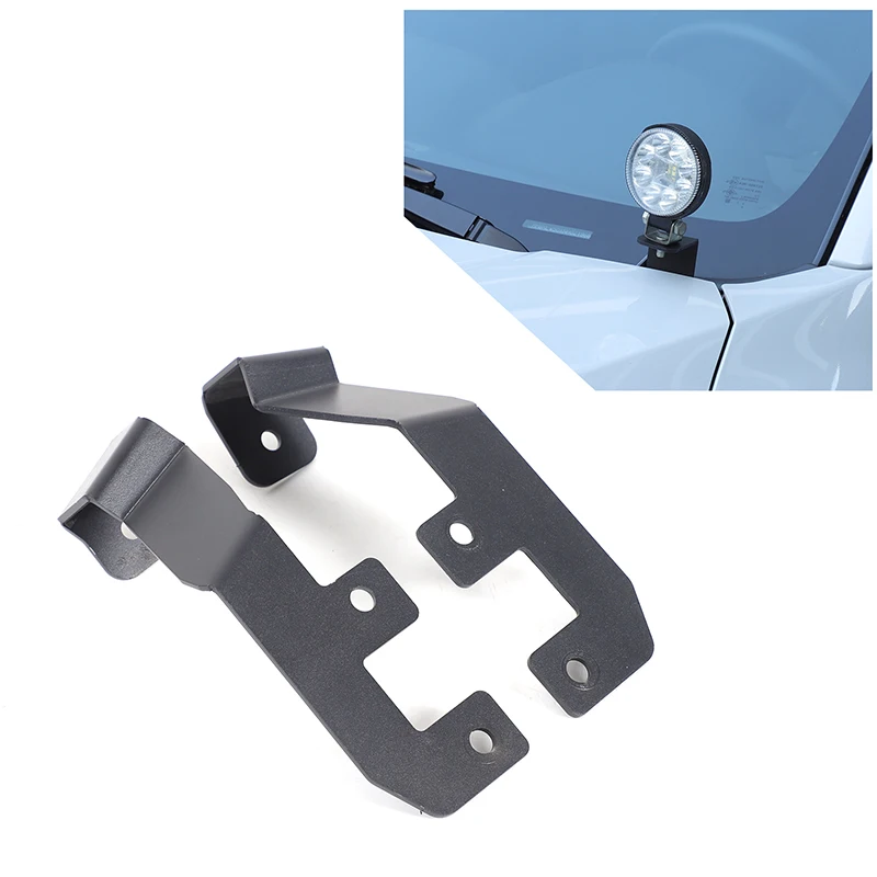 For Mitsubishi L200 Triton 2019-2023 Car Hood Hinge LED Bracket Mount Fit Auxiliary Off Road Modification Accessories