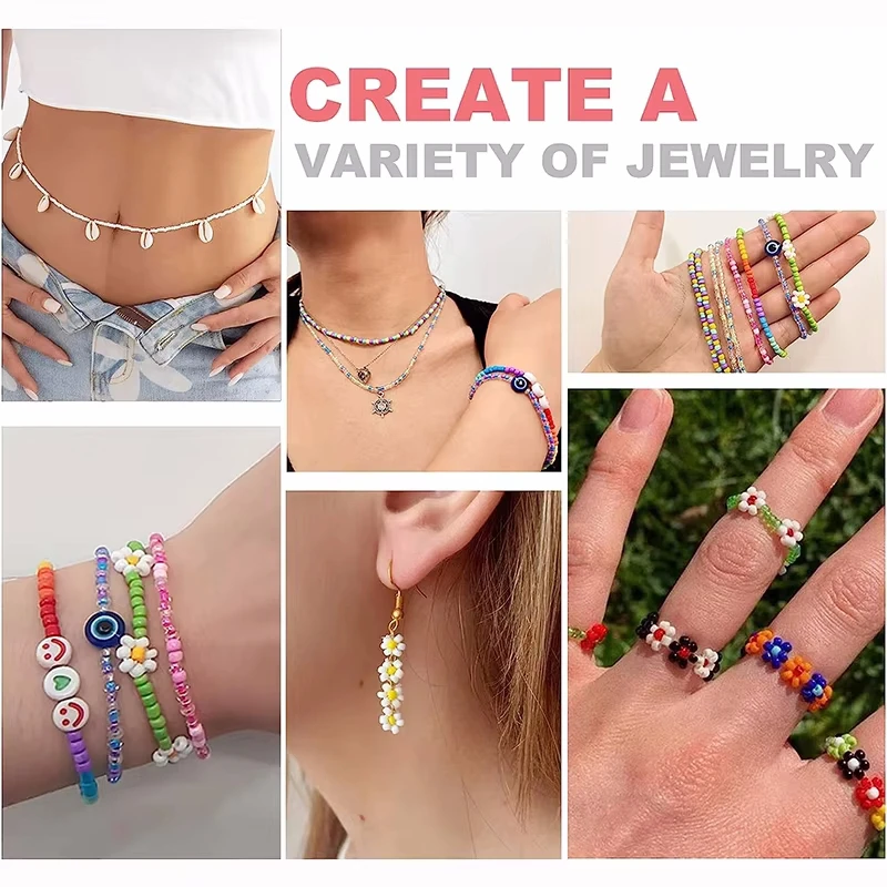 3mm Macaroon Color Series Glass Seed Beads Kit With Metal Jewelry Accessories for Jewelry Bracelet Necklace Making DIY 8500PCS