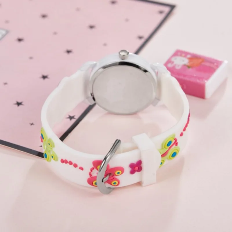 جديد الأطفال الساعات سيليكون الزهور الكوارتز لطيف ساعة اليد هدية عيد ميلاد طفل فتاة صبي دراسة الوقت فتاة ووتش