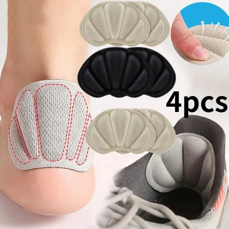 1/2 Pair Heel Protector Stickers Soft Anti-Pain Cushion Pads Self-Adhesive Heel Care Insoles Patches for Daily and Sports Shoes