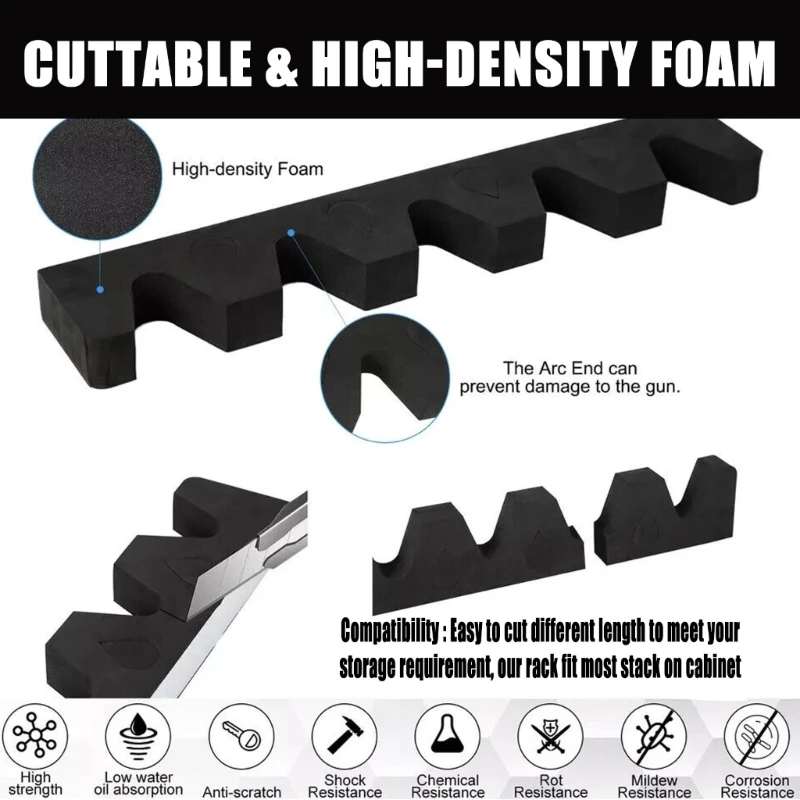 Rak Penyimpanan Senapan Bobot Ringan Busa Rifles Barel Rest Accessory
