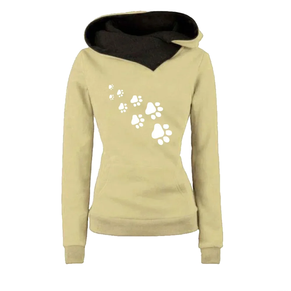 Women Cat\'s Paw Print Clothing Hoodies Women Sweatshirts Baggy Pants Trousers Sweatpants Sets for Women 2 Pieces Clothing Sets