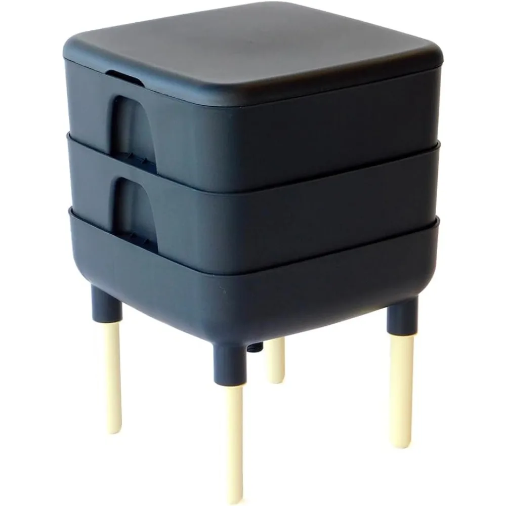 

Essential Living Composter 2-Tray Worm Vermicomposter Bin for Kitchen Waste
