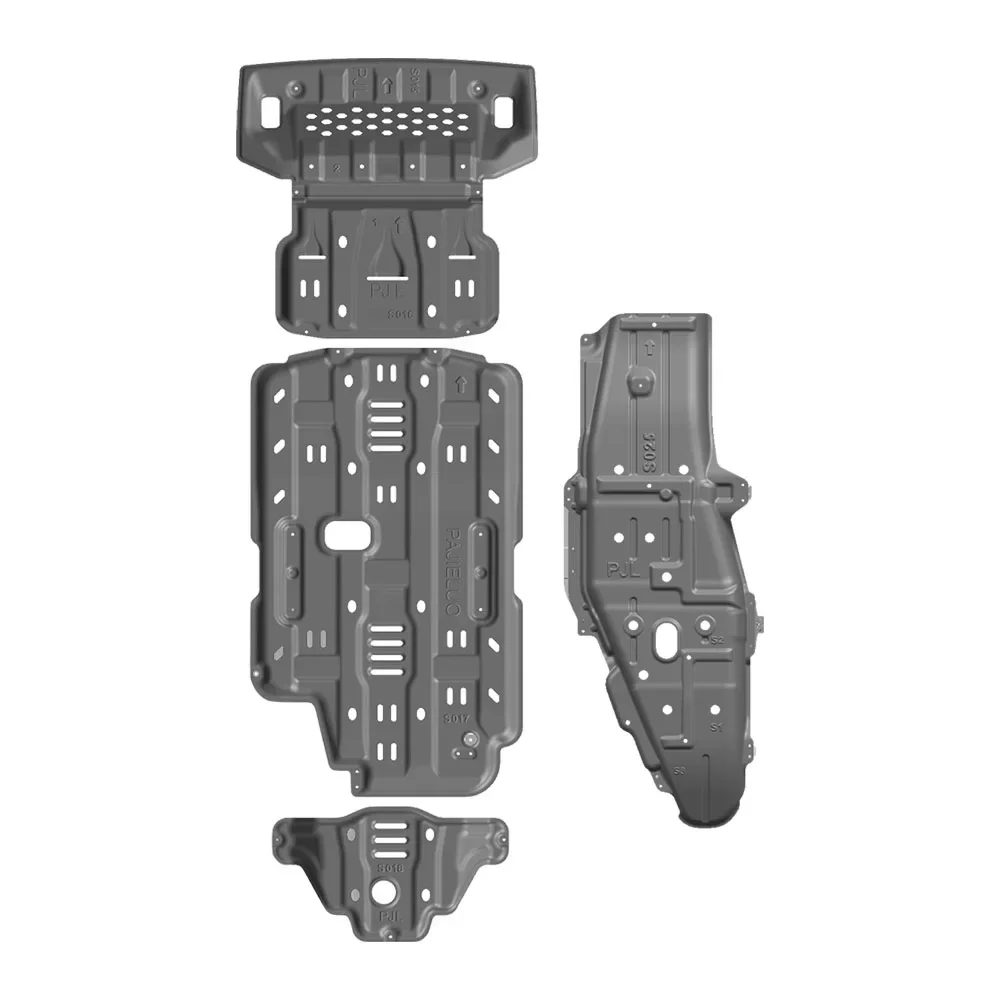 4X4 Exterior Accessories Car Underbody Protection Kit Aluminum Gearbox Guard Fuel Tank Skid Plate for Mitsubishi Pajero
