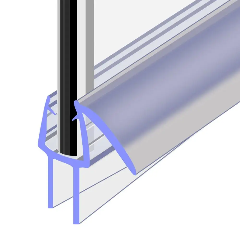 Rubber Household Bath Screen Hardware Prevent Sealing Strips Glass Door Weatherstrip Water Baffle Window Seal