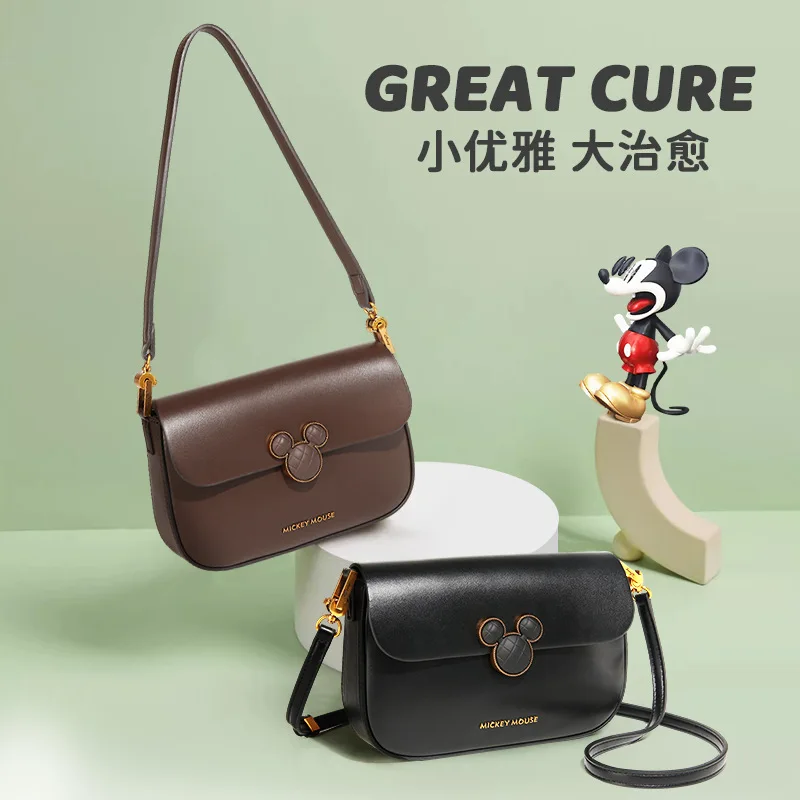 Disney Mickey Purses and Handbags Luxury Retro Tote Bags for Women Kawaii Crossbody Shoulder Bag Anime Case Cute Wallet PU