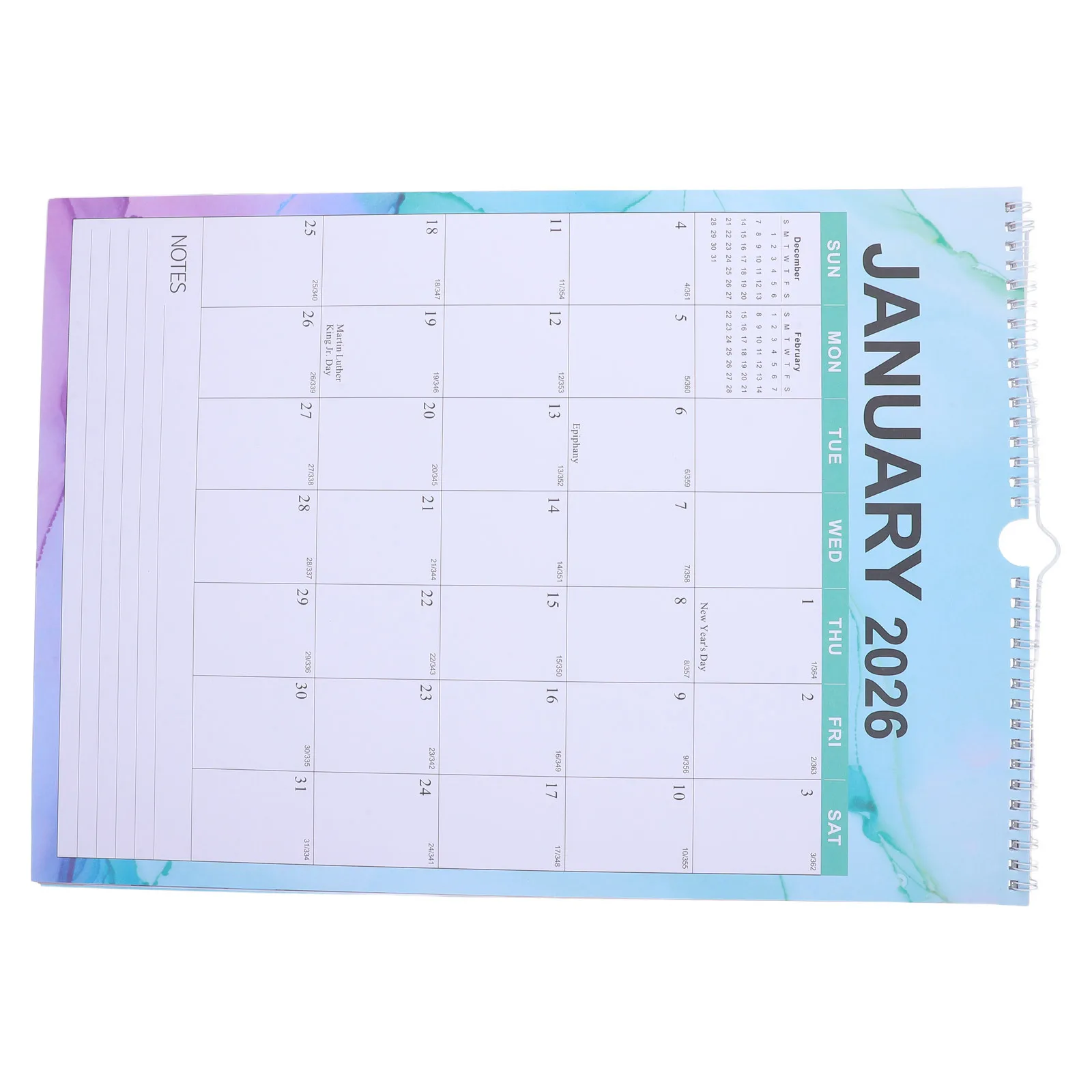 

18-Month Wall Calendar 2025-2026 July To December Vertical Paper Planner For Office Home School International Holidays Twin-Wire