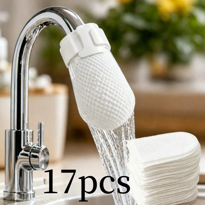 20Pcs Faucet Filter Cotton,Anti-splash Removes Sand Filters With T-strap ,Water Purification Socks For Tap Water Rust Removal