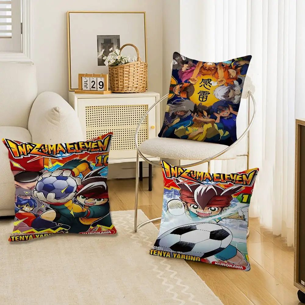 Inazuma Eleven Anime Cushion Cover Car Throw Pillow Case For Sofa Car Christmas Gift 40x40cm 45x45cm
