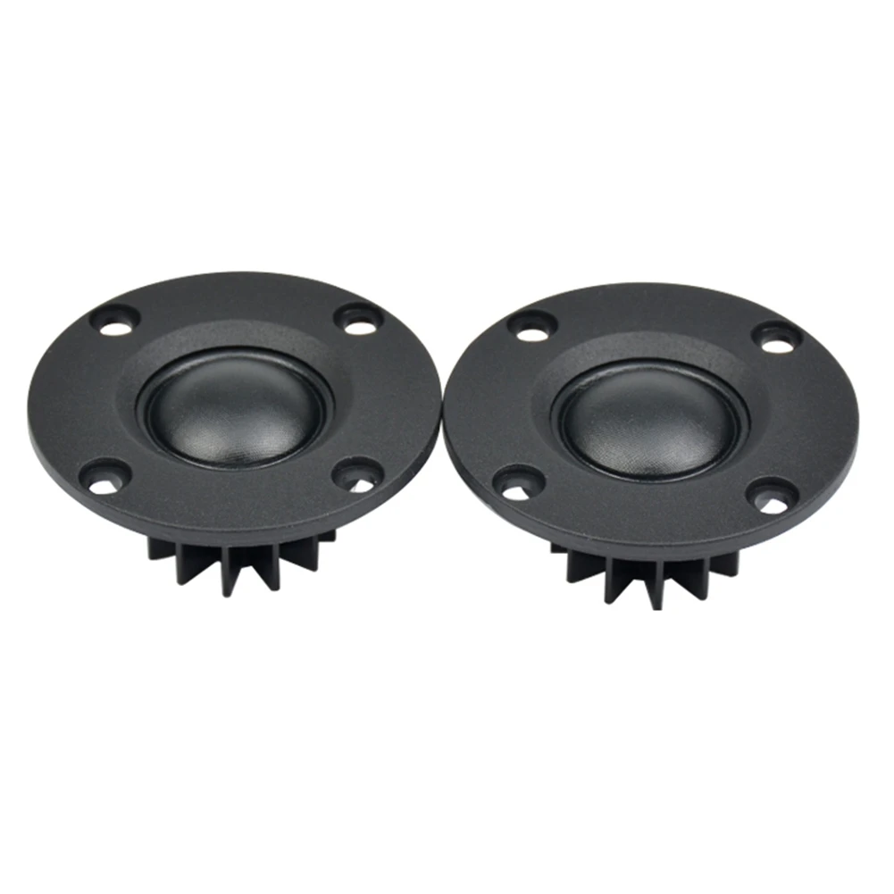 2Pcs Tweeter 1.5Inch 6Ohm 30W Dome Silk Film Tweeter Hifi Treble Speaker Audio Loudspeaker with Heatsink