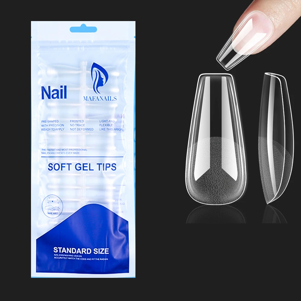 100/120/150Pcs Short Oval Almond Full Cover Fake Nails Press on Nail Extension Semi-Frosted Square Coffin French False Nails