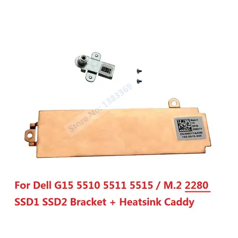 M.2 NVME 2230 2280 SSD 하드 드라이브 장착 금속 브래킷 방열판 캐디 커버 X8MY9 FJ75H 26X1Y, 델 G15 5510 5511 5515