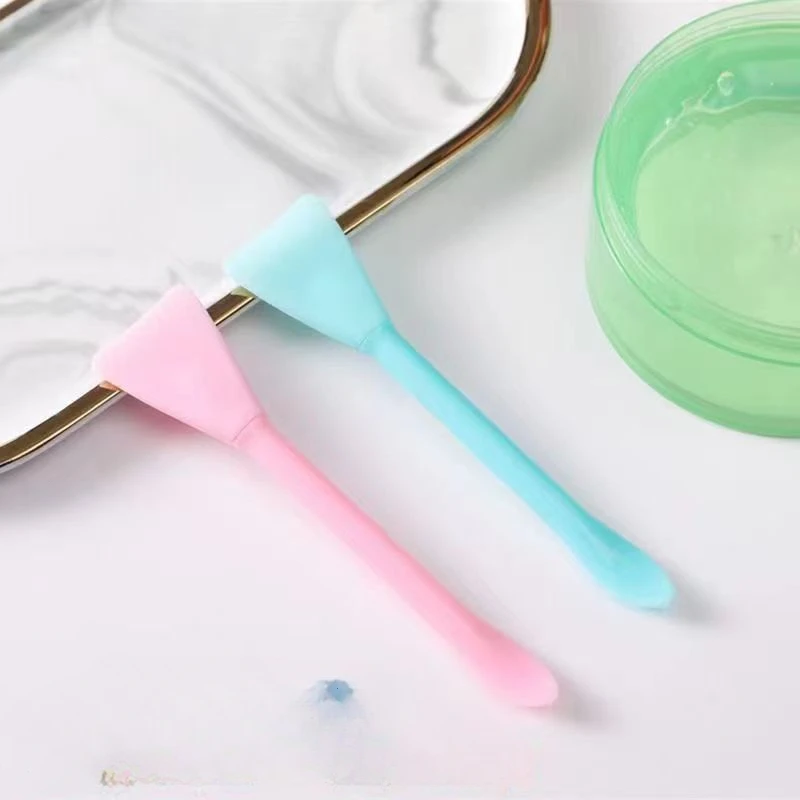 Dual-end Silicone Mask Brush with Scoop To Apply Mud Mask Face Beauty Tool