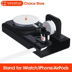 Aluminum Desktop Charging Stand for Magsafe iPhone 15/14/13/12 ProMax/Apple Watch/Airpods Charger Holder for iWatch Dock Station