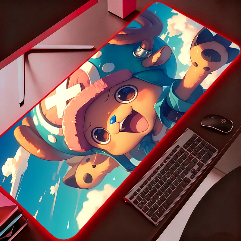 

One Piece LED Mouse Pad Computer Keyboard Backlight Carpet Large Gaming Accessories RGB Mousepad PC Gamer Desk Mat Fashion